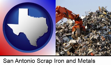 a scrap metal yard in San Antonio, TX